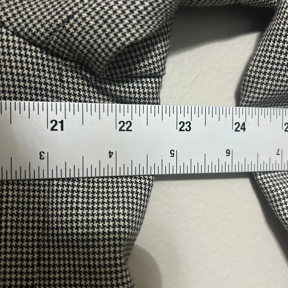 Peerless Man Blazer Mens 42 Short Gray Houndstooth Double Breasted Peak Lapel